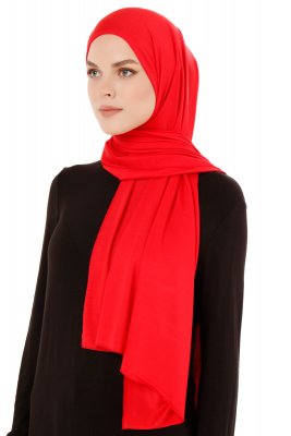 Melek - Hijab Jersey Premium Rosso - Ecardin