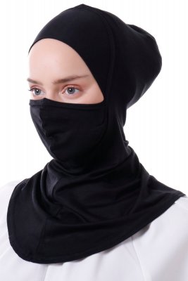 Damla - Bonnet Maschera Ninja Hijab Nero