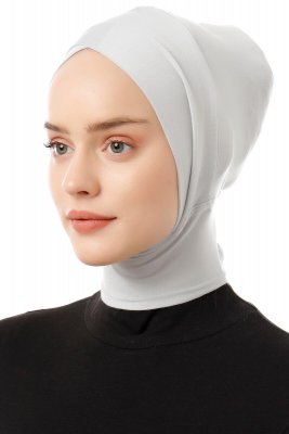 Elnara - Bonnet Cross Hijab Grigio Chiaro