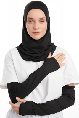 Bayda - Pro Sport Hijab Set Nero