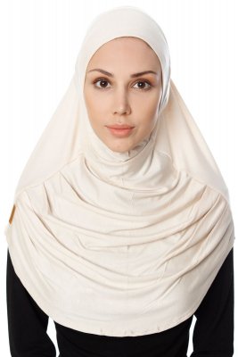 Ava - Hijab Al Amira Beige Chiaro One-Piece - Ecardin