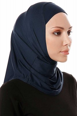 Elif - Hijab Sport Blu Navy - Ecardin