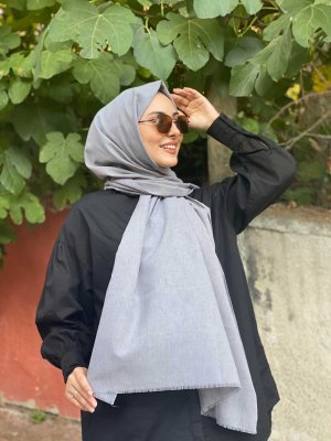 Ermina - Hijab Di Cotone Grigio - Mirach
