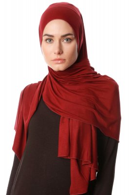 Melek - Hijab Jersey Premium Bordò - Ecardin