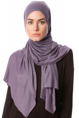 Melek - Hijab Jersey Premium Viola Scuro - Ecardin