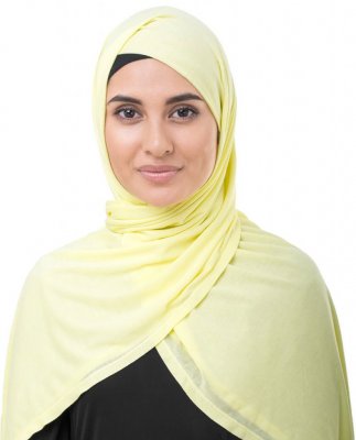 Tender Yellow Ljusgul Viskos Jersey Hijab InEssence 5VA53a