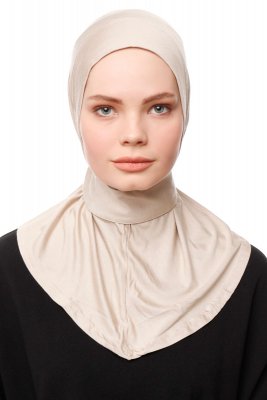 Zeliha - Hijab Pratico Viscosa Taupe Chiaro