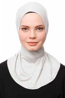 Zeliha - Hijab Pratico Viscosa Grigio Chiaro