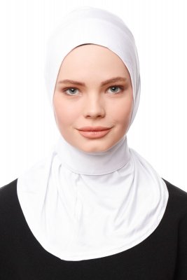 Zeliha - Hijab Pratico Viscosa Bianca