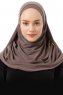Esma - Hijab Amira Taupe Scuro - Firdevs