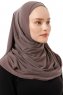 Esma - Hijab Amira Taupe Scuro - Firdevs