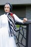 Emel - Hijab Fantasia Blu Navy & Rosso - Sal Evi
