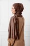 Sibel - Hijab Jersey Marrone Scuro