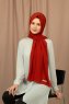 Yildiz - Hijab Crepe Chiffon Rosso Mattone