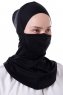 Damla - Bonnet Maschera Ninja Hijab Nero