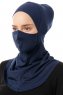 Damla - Bonnet Maschera Ninja Hijab Blu Navy