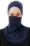 Damla - Bonnet Maschera Ninja Hijab Blu Navy