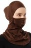 Damla - Bonnet Maschera Ninja Hijab Marrone