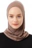 Babe Plain - Hijab Al Amira One-Piece Taupe Scuro