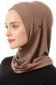 Babe Plain - Hijab Al Amira One-Piece Taupe Scuro