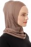 Babe Plain - Hijab Al Amira One-Piece Taupe Scuro