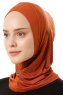 Babe Plain - Hijab Al Amira One-Piece Rosso Mattone