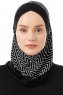 Silva Cross - Hijab Al Amira One-Piece Nero & Bianca
