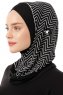 Silva Cross - Hijab Al Amira One-Piece Nero & Bianca