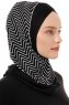 Silva Cross - Hijab Al Amira One-Piece Nero & Bianca
