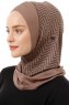 Silva Plain - Hijab Al Amira One-Piece Taupe Scuro