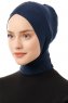 Elnara - Bonnet Cross Hijab Blu Navy