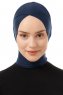 Elnara - Bonnet Cross Hijab Blu Navy