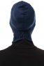 Elnara - Bonnet Cross Hijab Blu Navy