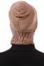 Elnara - Bonnet Plain Hijab Taupe Scuro