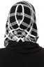 Ekose Plain - Hijab Al Amira One-Piece Nero & Bianca