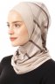 Ekose Plain - Hijab Al Amira One-Piece Taupe Chiaro