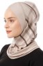 Ekose Cross - Hijab Al Amira One-Piece Taupe Chiaro