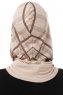 Ekose Cross - Hijab Al Amira One-Piece Taupe Chiaro