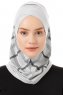 Ekose Cross - Hijab Al Amira One-Piece Grigio Chiaro