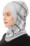 Ekose Cross - Hijab Al Amira One-Piece Grigio Chiaro