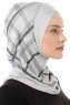 Ekose Cross - Hijab Al Amira One-Piece Grigio Chiaro
