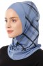 Ekose Cross - Hijab Al Amira One-Piece Indaco