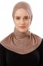 Ceren - Hijab Pratico Viscosa Taupe Scuro