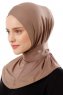 Ceren - Hijab Pratico Viscosa Taupe Scuro