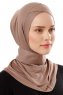 Ceren - Hijab Pratico Viscosa Taupe Scuro