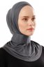 Ceren - Hijab Pratico Viscosa Grigio Scuro