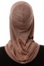 Wind Plain - Hijab Al Amira One-Piece Taupe Scuro