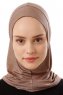 Logo Plain - Hijab Al Amira One-Piece Taupe Scuro