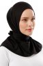Sportif Plain - Hijab Pratico Viscosa Nero & Grigio Chiaro