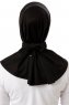 Sportif Plain - Hijab Pratico Viscosa Nero & Grigio Chiaro